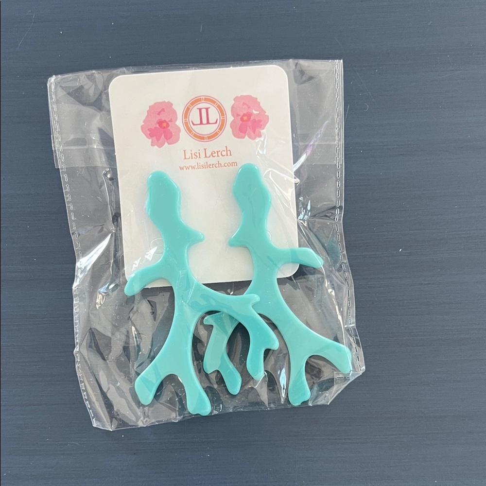 Lisi Lerch Acrylic Coral Earring Turquoise